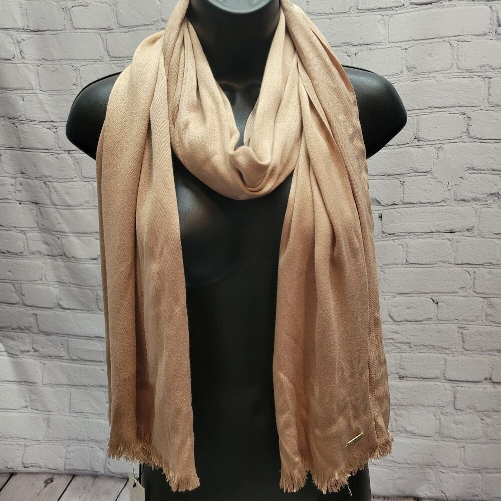 Calvin Klein Women's Solid Satin-Feel Pashmina Scarf